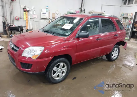 2010 Kia Sportage Lx V6 z USA, uszkodzony, nr VIN KNDKGCA35A7709093